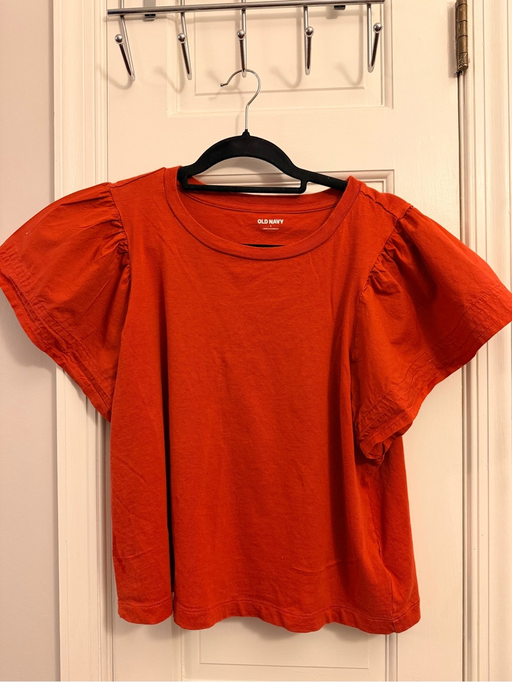 Old Navy Orange Puff Sleeve Tee